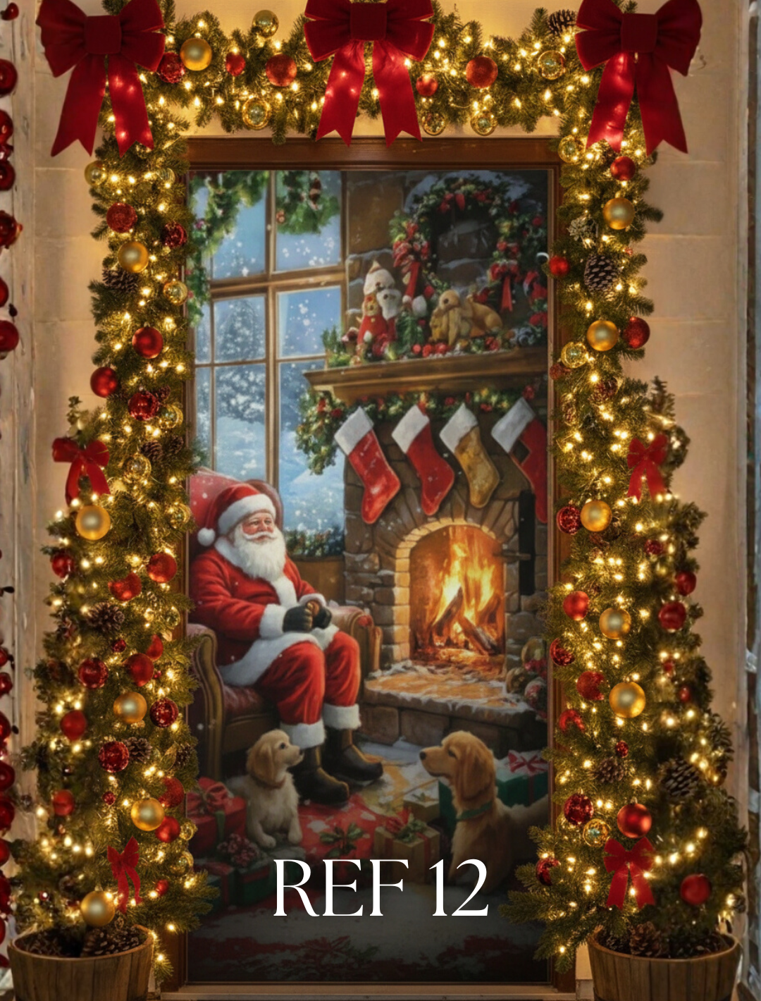 FORROS NAVIDEÑOS PARA TODO TIPO DE PUERTAS 🎄🎅🏼