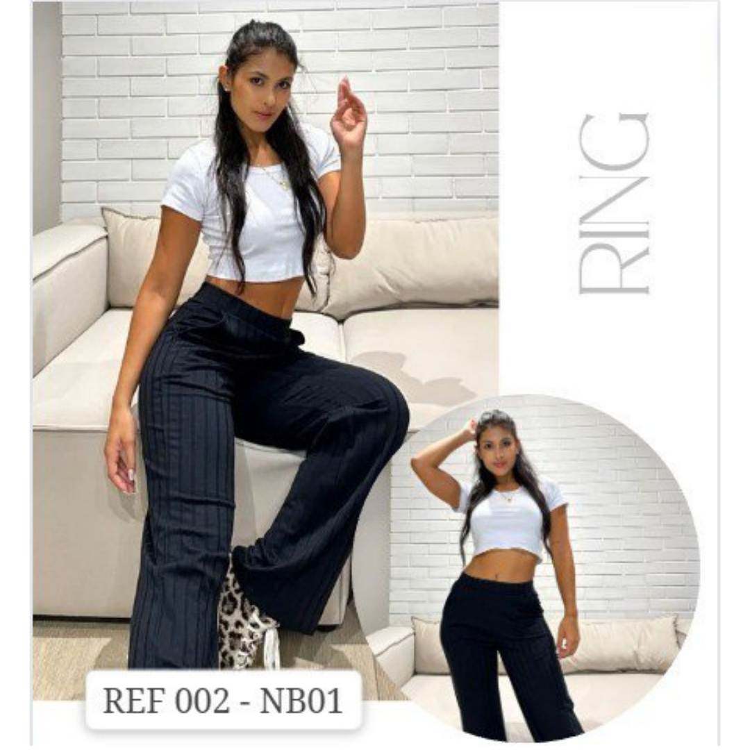 PANTALON RIB BLANCO