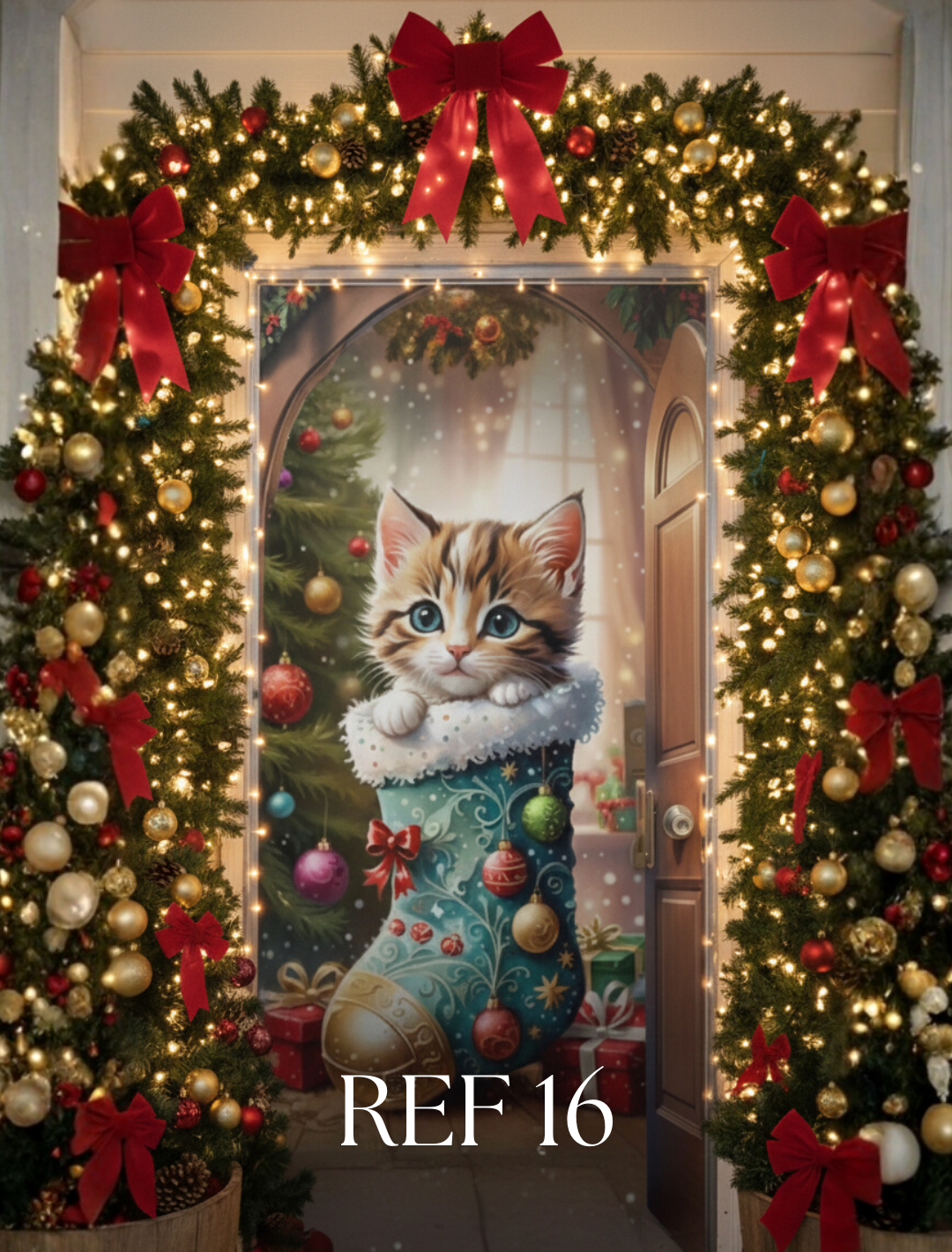 FORROS NAVIDEÑOS PARA TODO TIPO DE PUERTAS 🎄🎅🏼