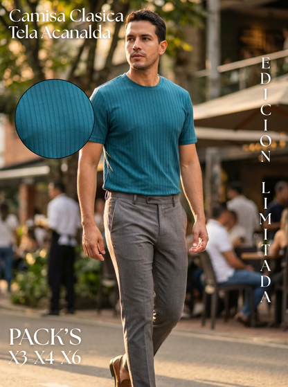 Camiseta Classica PREMIUM en Tela Acanalada