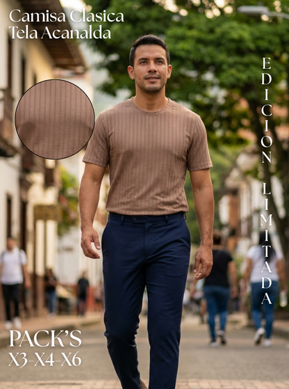 Camiseta Classica PREMIUM en Tela Acanalada