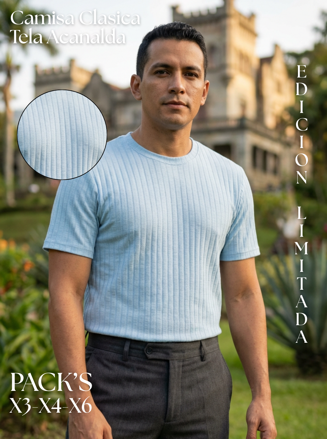 Camiseta Classica PREMIUM en Tela Acanalada