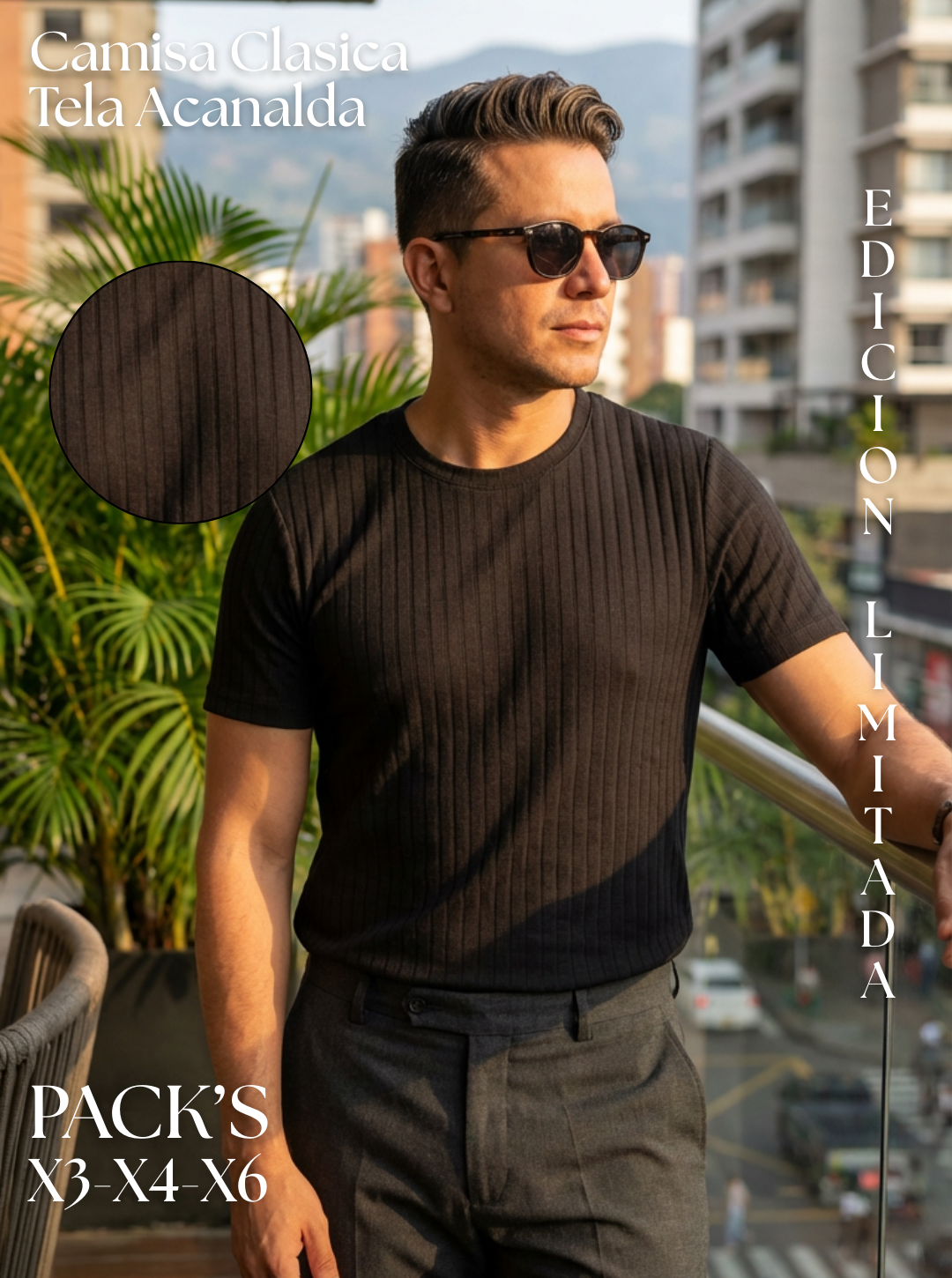 Camiseta Classica PREMIUM en Tela Acanalada