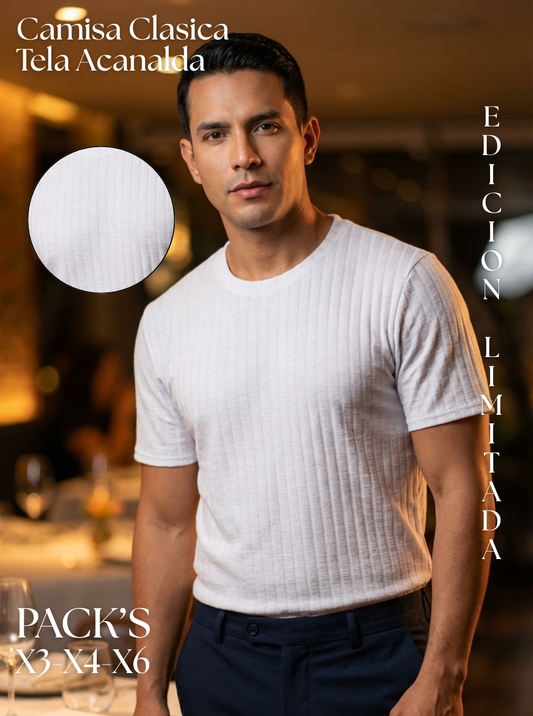 Camiseta Classica PREMIUM en Tela Acanalada