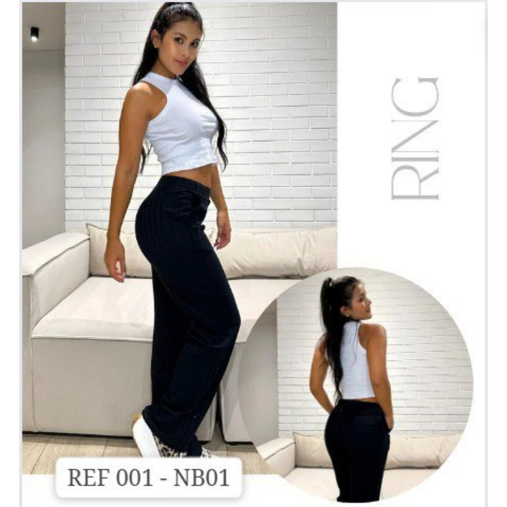 PANTALON RIB BLANCO