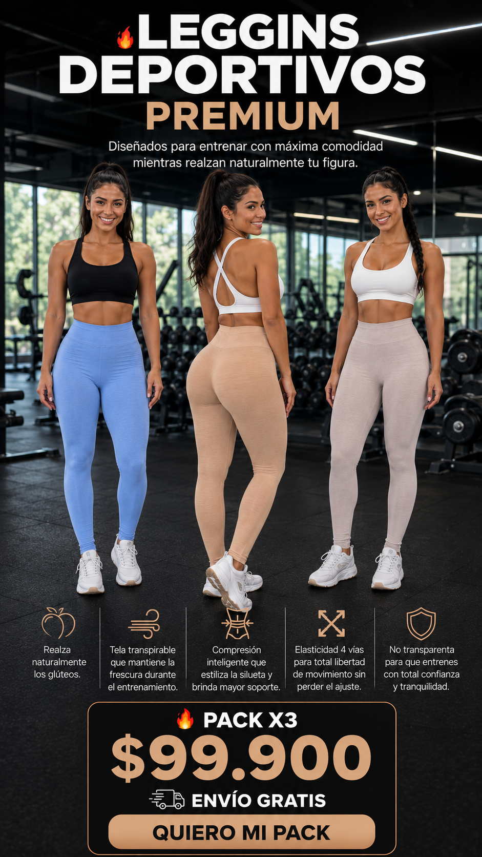 PACK X3 - Leggins Deportivos PREMIUM