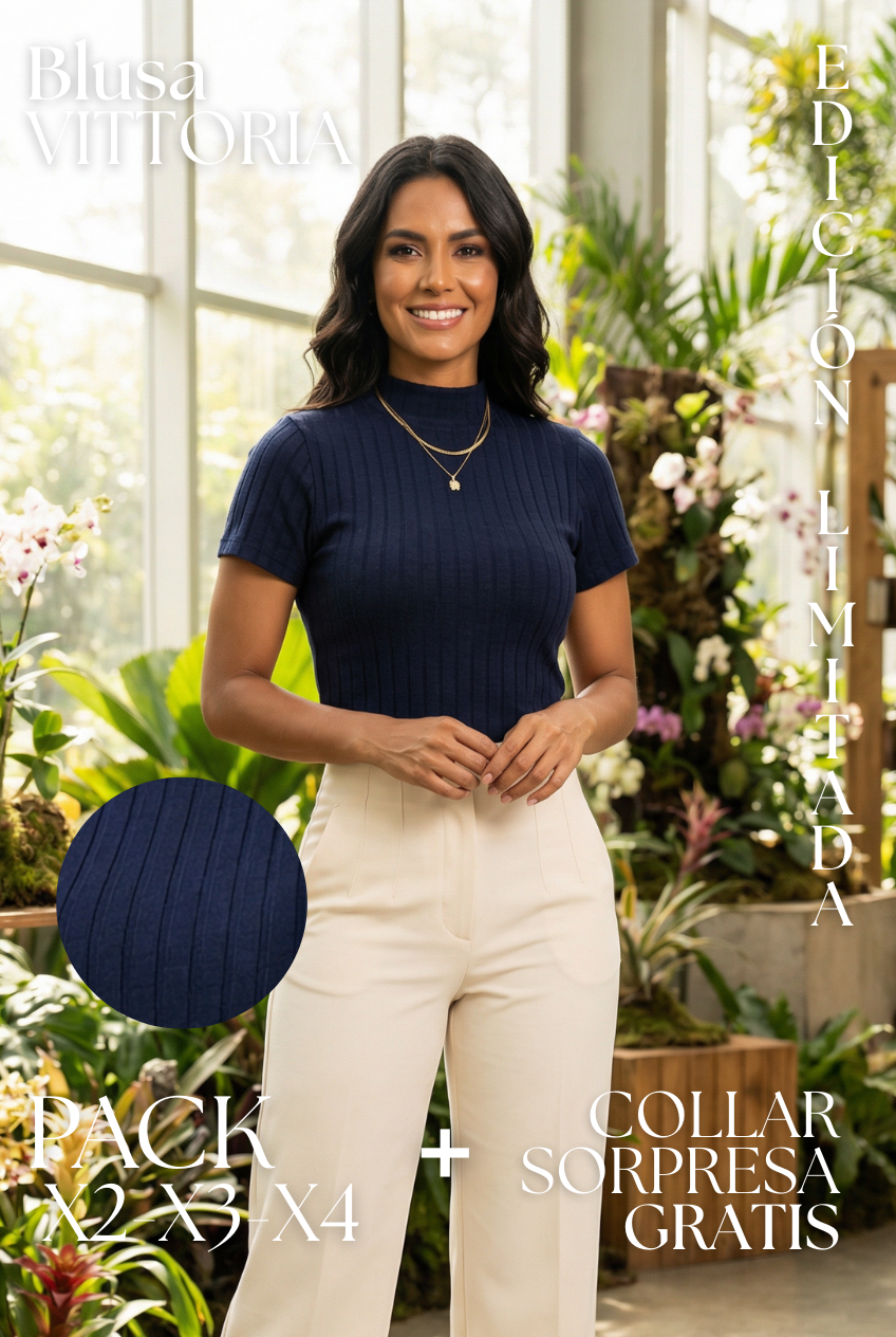 PACK'S de Blusas Vittoria + Collar GRATIS