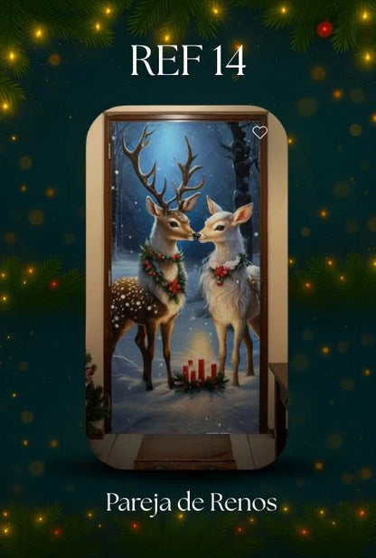 FORROS NAVIDEÑOS PARA TODO TIPO DE PUERTAS 🎄